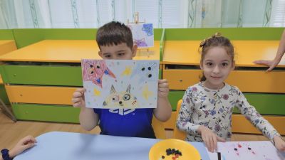 Открита практика по изобразително изкуство в четвърта група "Звездичка" - ДГ Надежда - Плевен